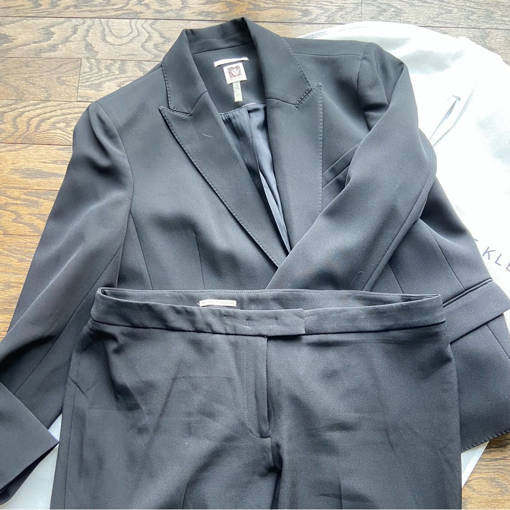 Anne Klein Black Blazer & Pant Suit